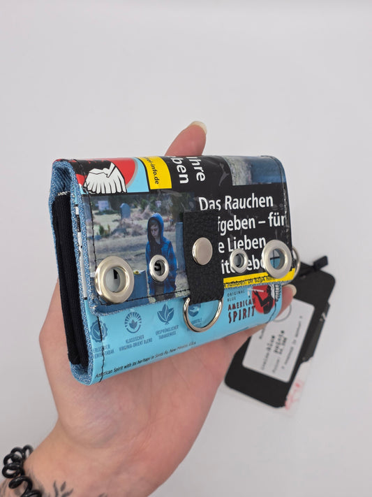 Nr.4 upcycling wallet - BLUE POINTS - DIE FRECHE GÖRE