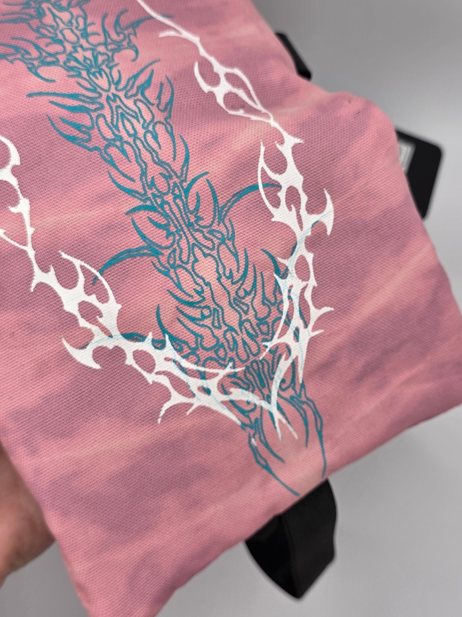 Nr.9 Tabacco pouch - pink batik - chess jeans - DIE FRECHE GÖRE
