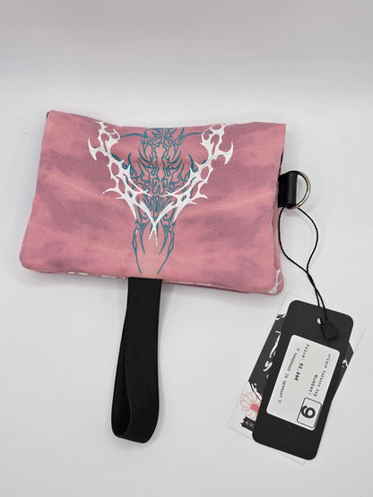 Nr.9 Tabacco pouch - pink batik - chess jeans - DIE FRECHE GÖRE