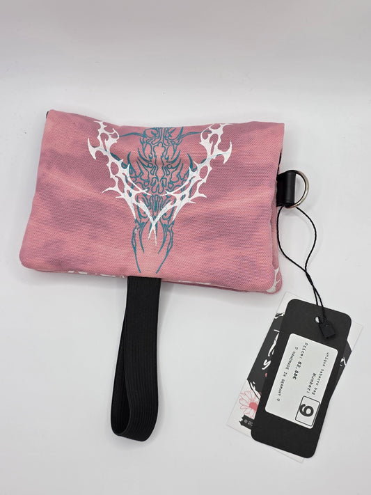 Nr.9 Tabacco pouch - pink batik - chess jeans - DIE FRECHE GÖRE