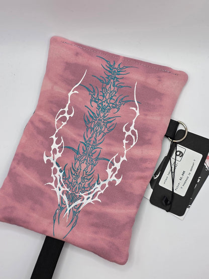 Nr.9 Tabacco pouch - pink batik - chess jeans - DIE FRECHE GÖRE