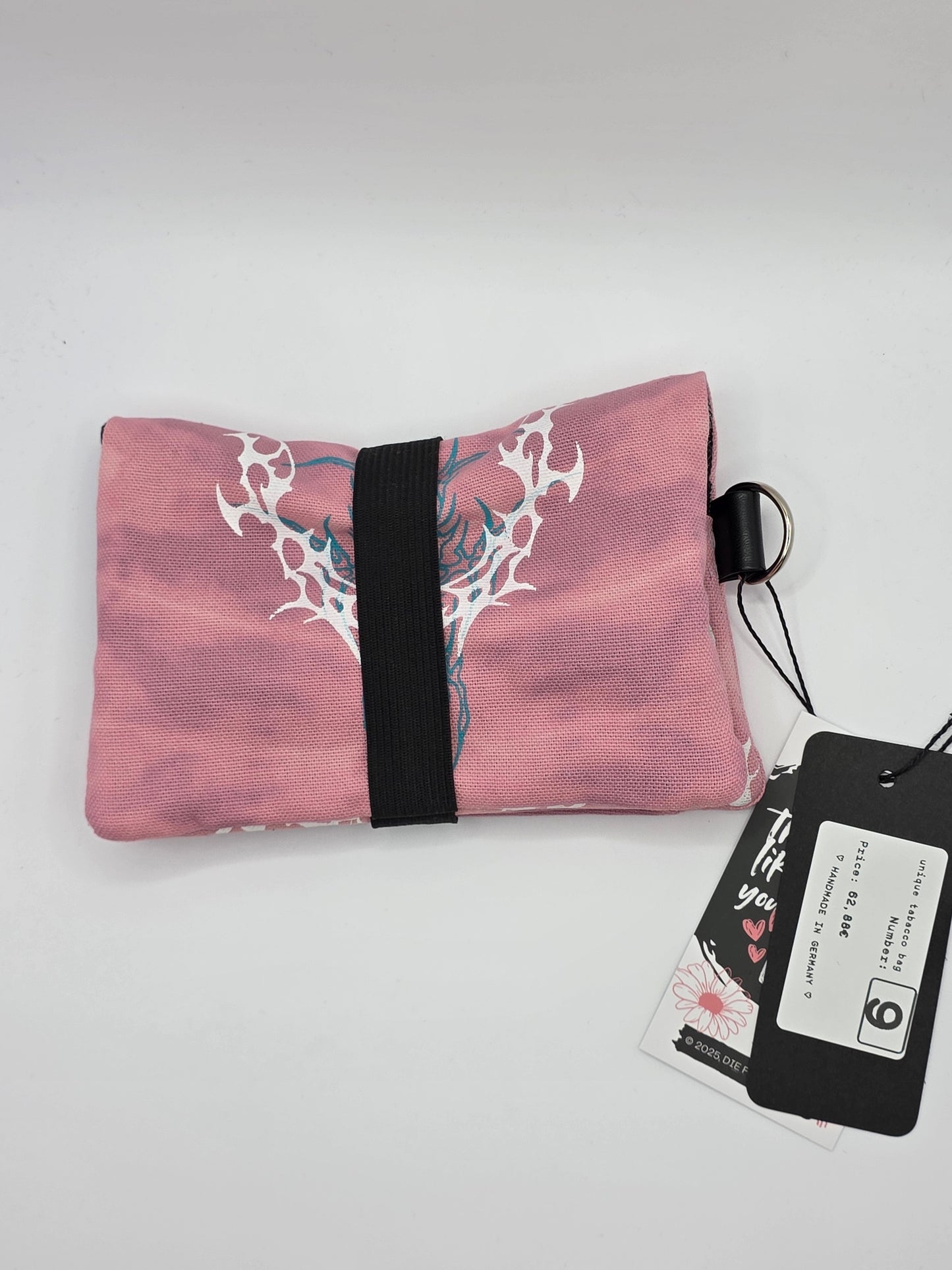 Nr.9 Tabacco pouch - pink batik - chess jeans - DIE FRECHE GÖRE