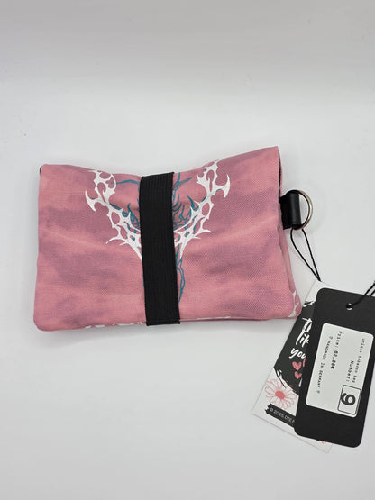 Nr.9 Tabacco pouch - pink batik - chess jeans - DIE FRECHE GÖRE