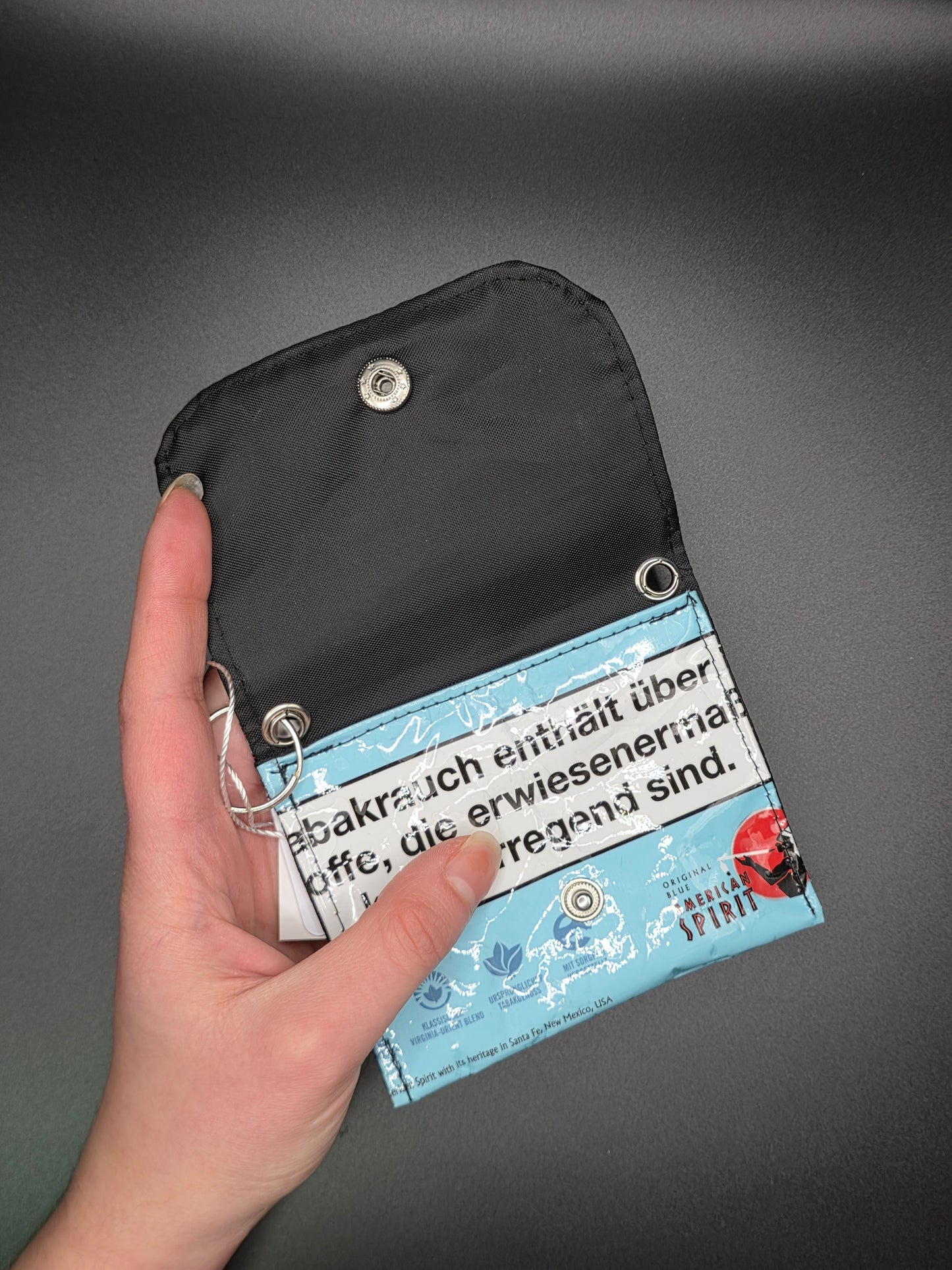 mini wallets, blue - Upcycled