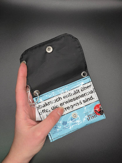 mini wallets, blue - Upcycled