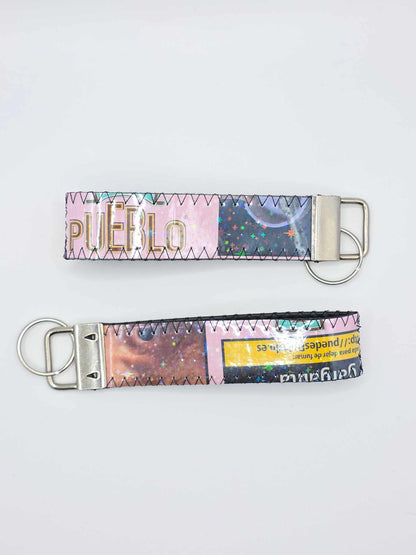 ✨️Holo✨️ KC Keychains - Upcycled, rosa