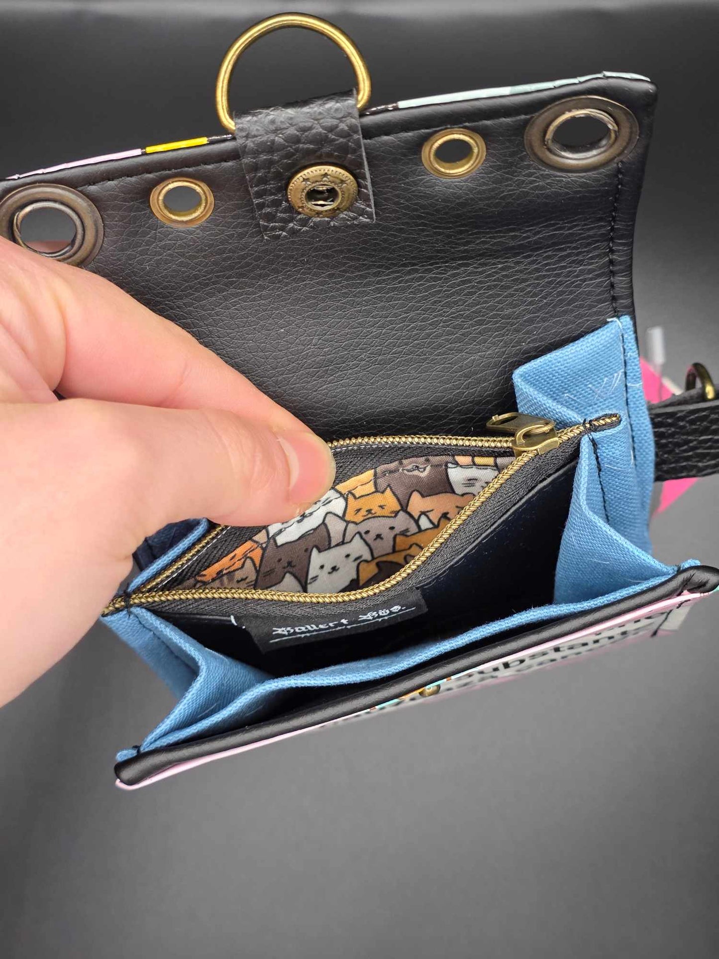 W16.4 wallet - upcycled, cats