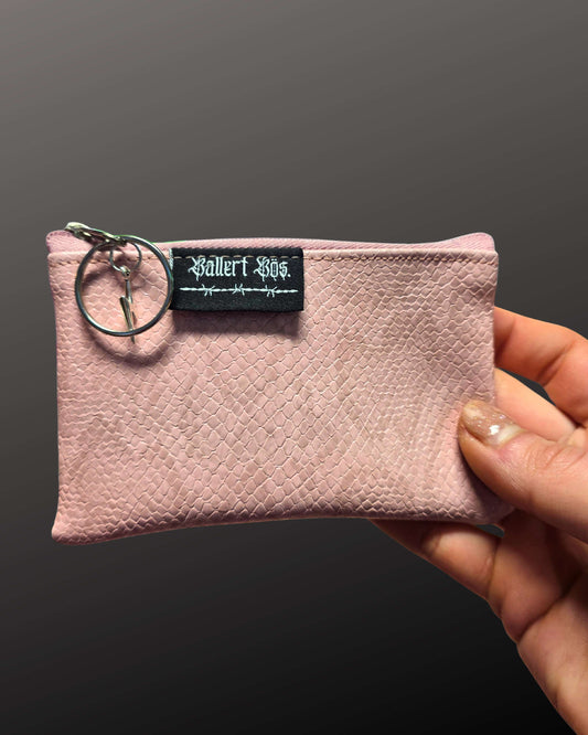 Snake Zip Wallet, pink
