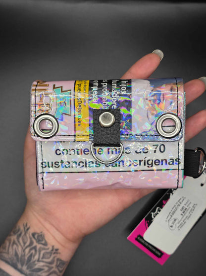 W17.4 wallet - upcycled, cats ✨️holo glass✨️