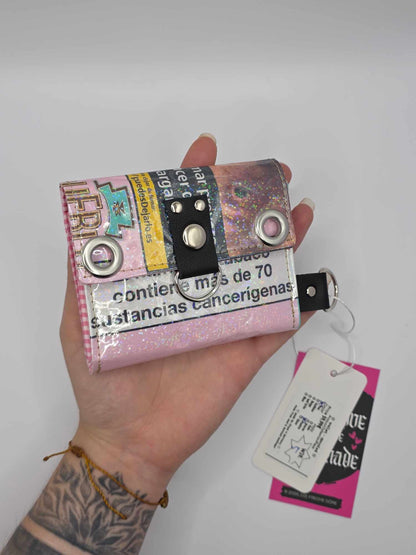 W19.5 wallet - upcycled ✨️holo punkte✨️