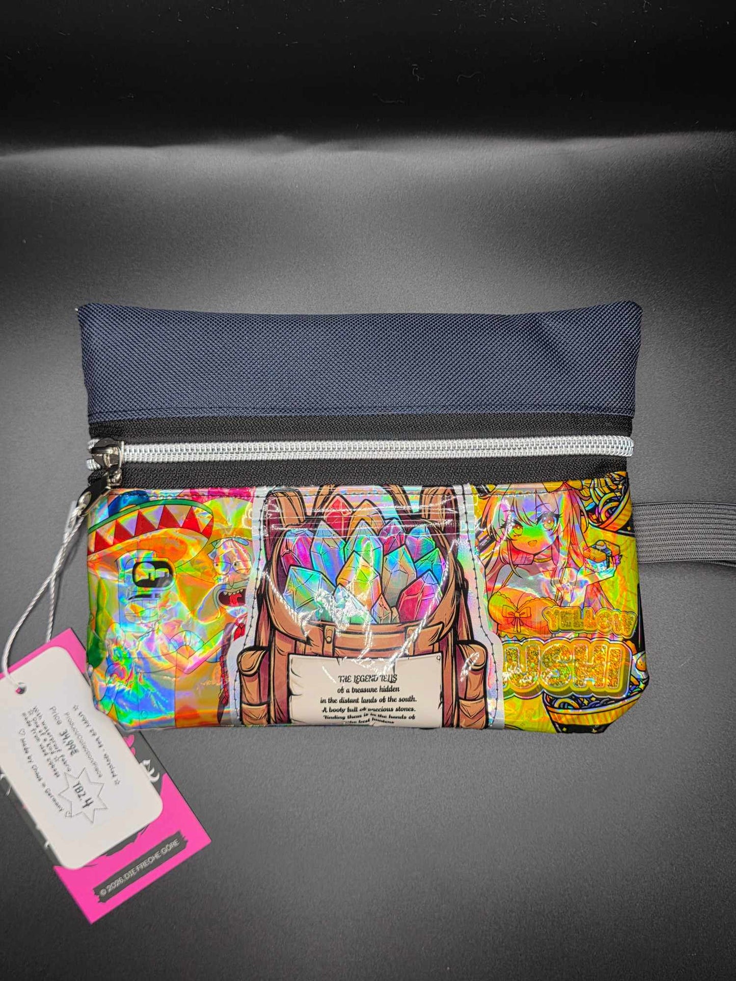 TB2.4 Trippy Zip Bag - upcycled, dunkelblau