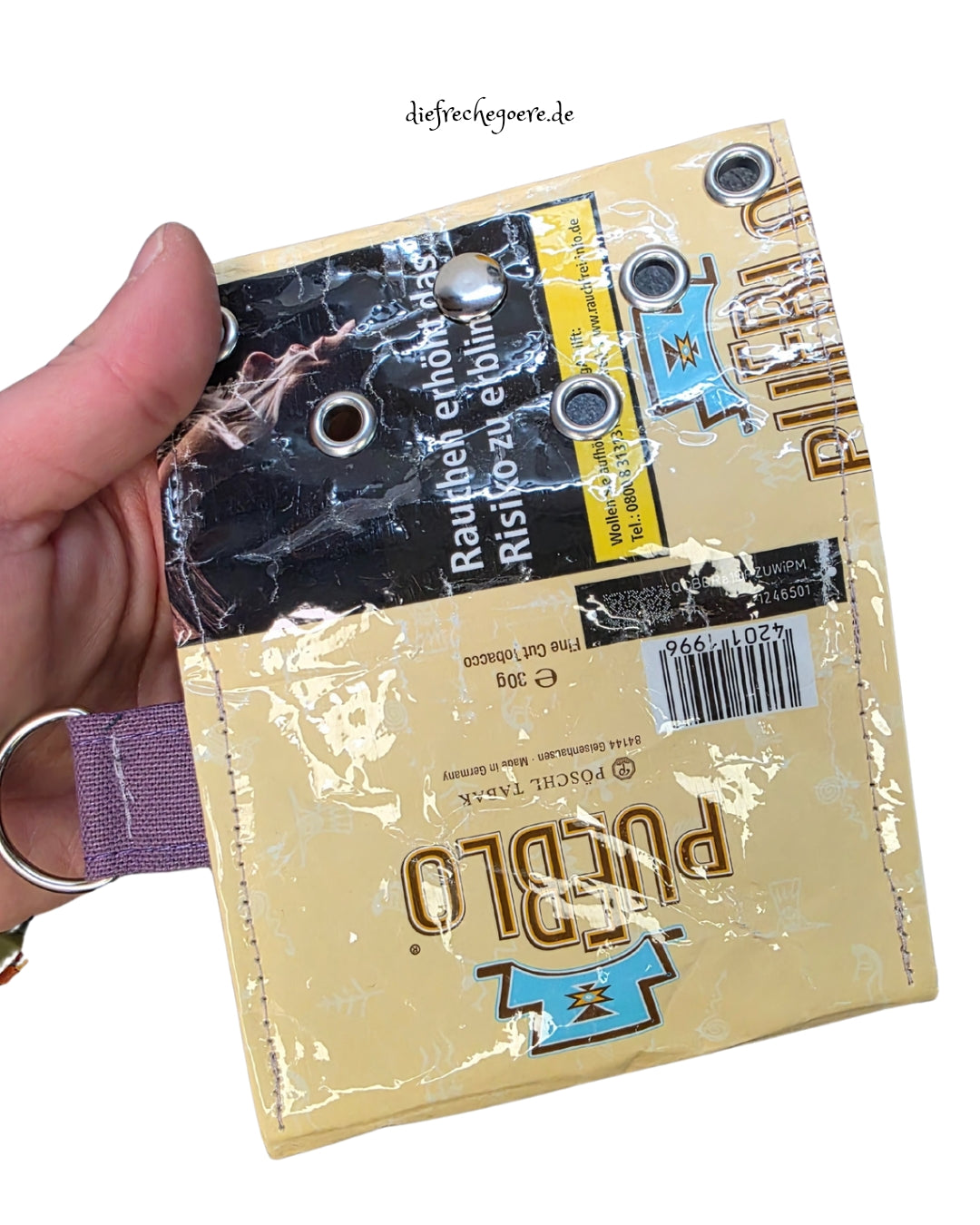 BEIGE - flieder - Geldbeutel (Upcycled Trash) Nr. 2