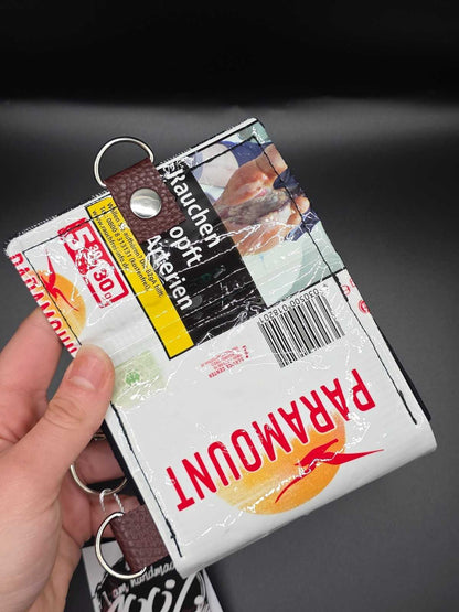 9.5 wallet, upcycled, b&amp;w cats