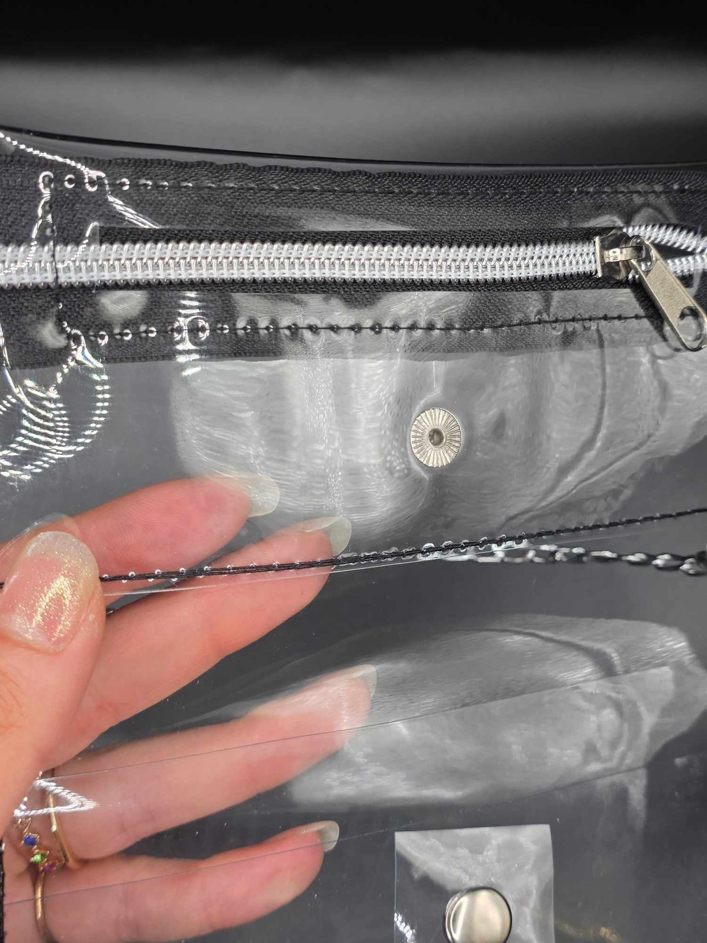 Vinyl Tabaktasche, Transparent