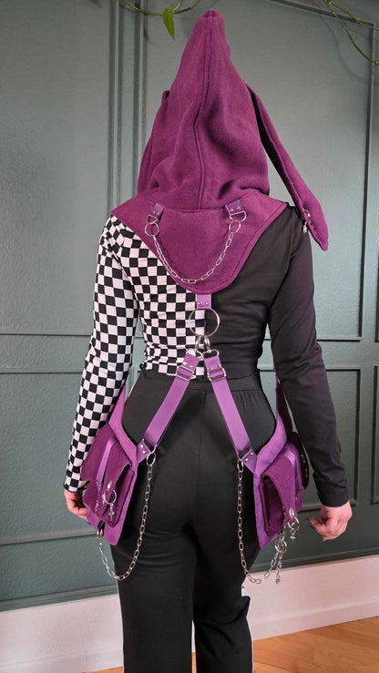 AB1.1 Pierced Bunny Holster Bag, purple