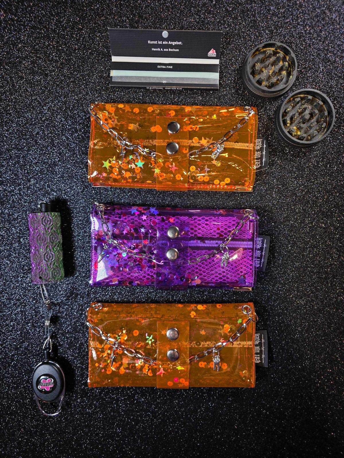 ☆ Shaker Jelly Tabakbeutel, Transparent, Spooky Halloween Editions