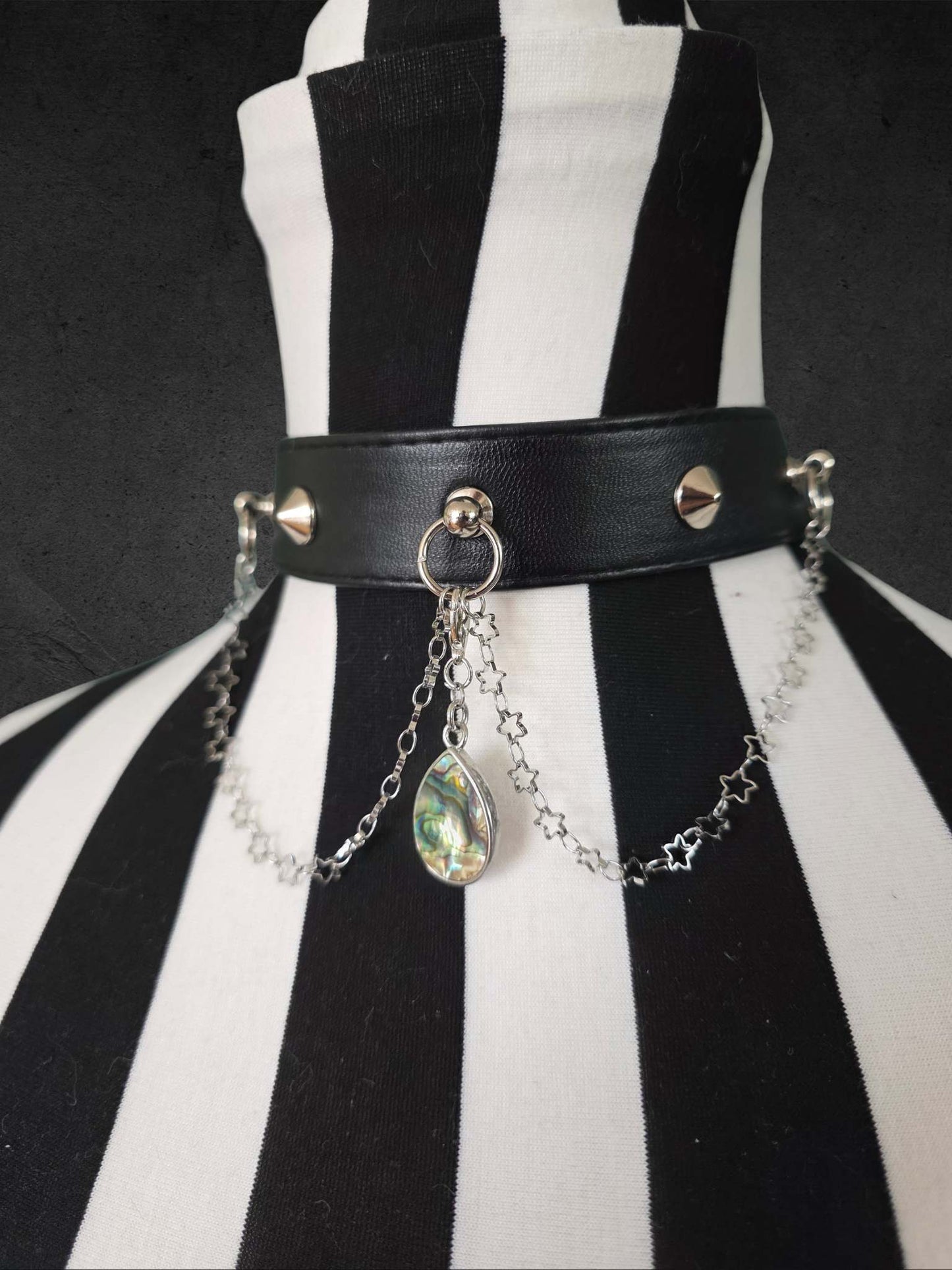 CH1.2 Choker Halsband, stars black