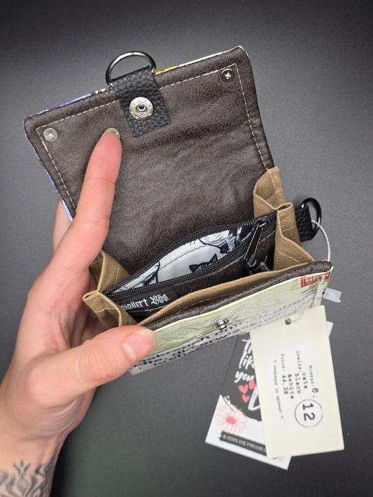6.12 upcycling wallet - CATS BLACK&WHITE