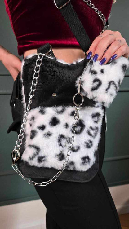 AB1.4 Snow Leopard Holster Bag, black white blue