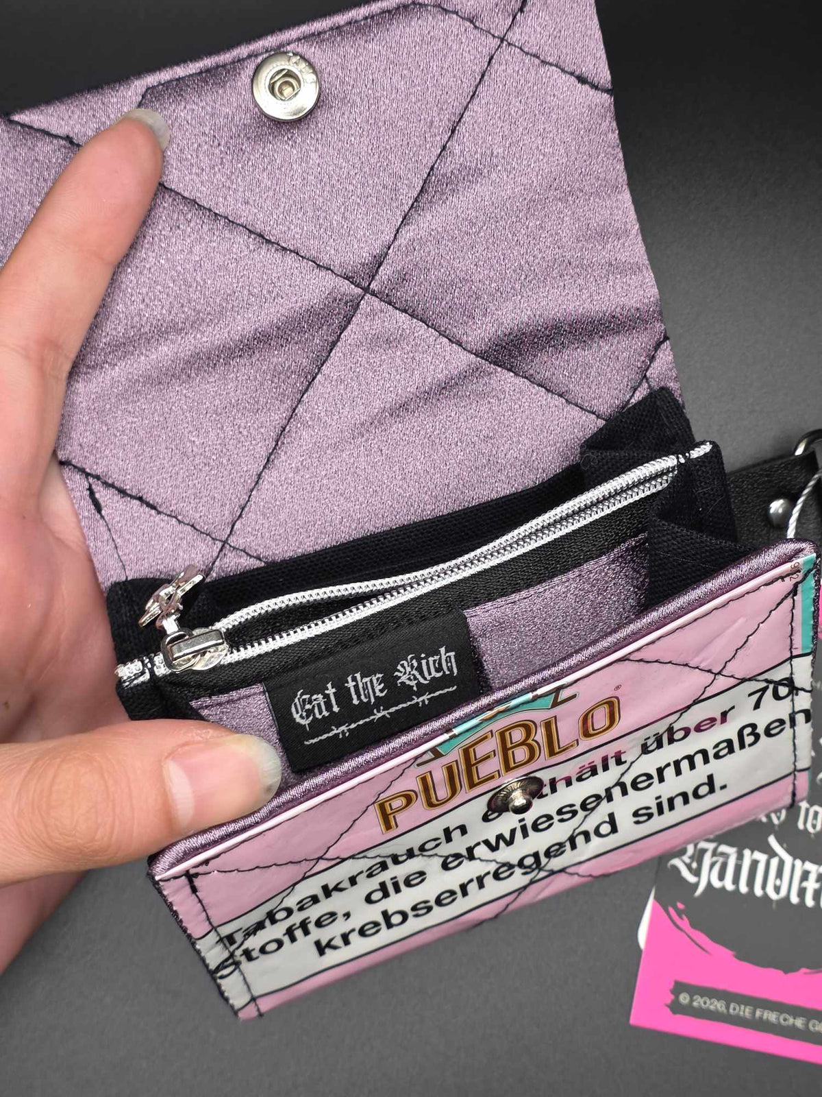 W22.3 Geldbeutel - upcycled, mit Kartenfächer ✨️holo✨️