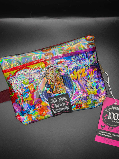 TB2.3 Trippy Zip Bag - upcycled, rot