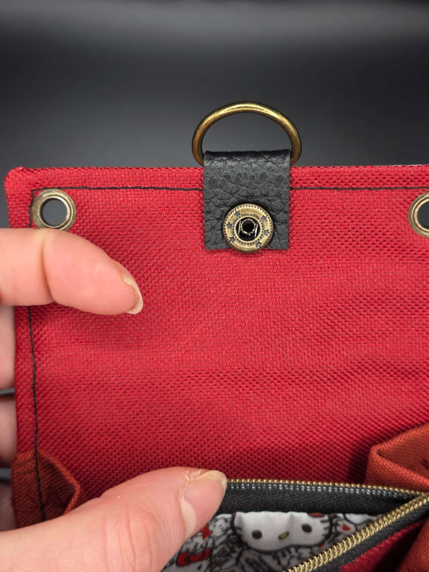 W12.7 wallet - upcycled, Hallo Katze