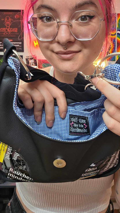 Tabak Handtasche, blau
