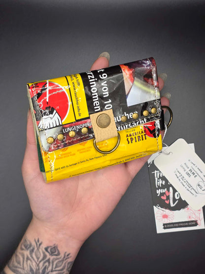 W11.7 wallet - upcycled, Cats inside