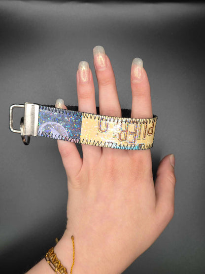 ✨️Holo✨️ Schlüsselanhänger - Upcycled, beige