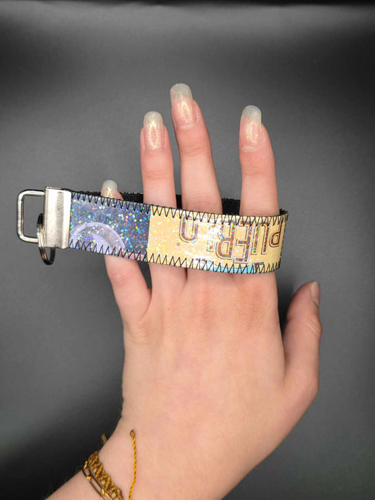 ✨️Holo✨️ Schlüsselanhänger - Upcycled, beige