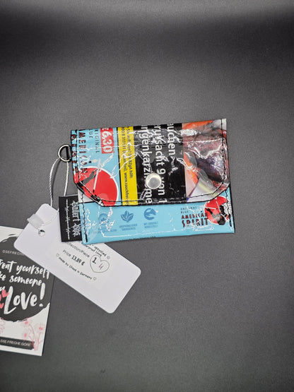 mini wallets, blue - Upcycled