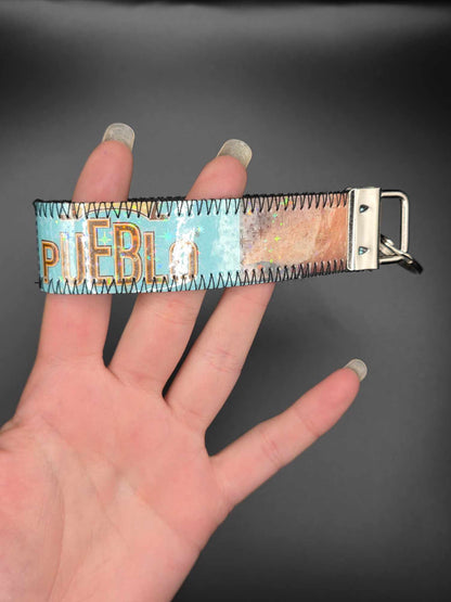 ✨️Holo✨️ Schlüsselanhänger - Upcycled, hellblau