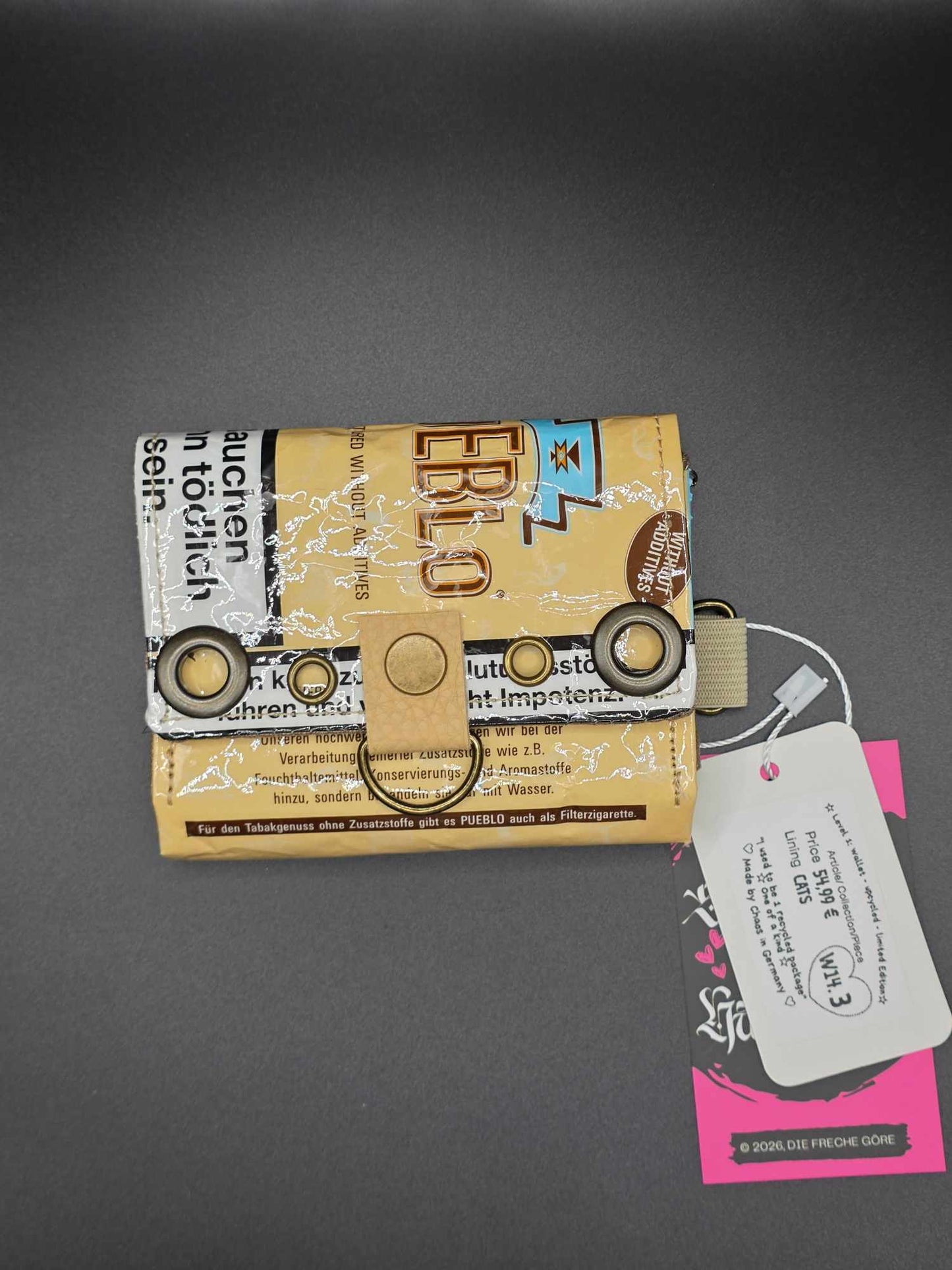 W14.3 wallet - upcycled, cats