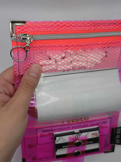 ☆Shaker Jelly Tabakbeutel, Transparent, pink Nr. 1