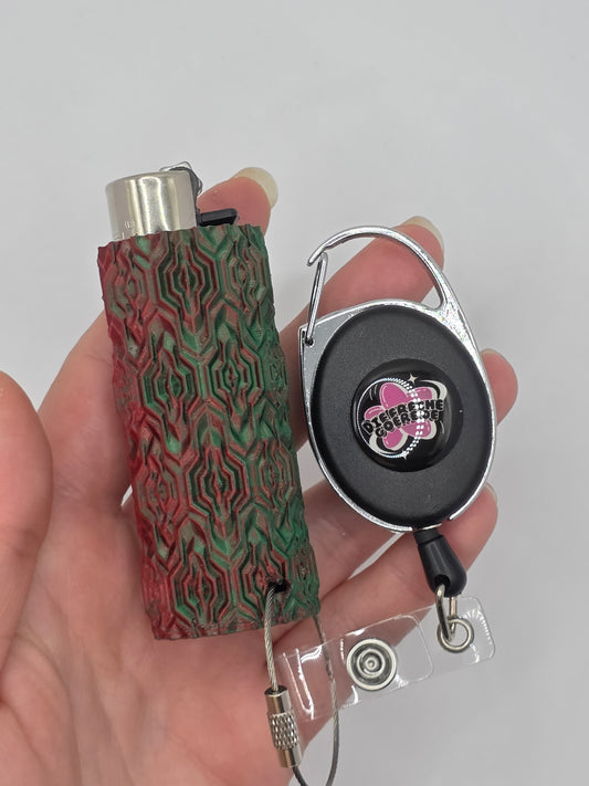 Trippy 3D lighter, red-green