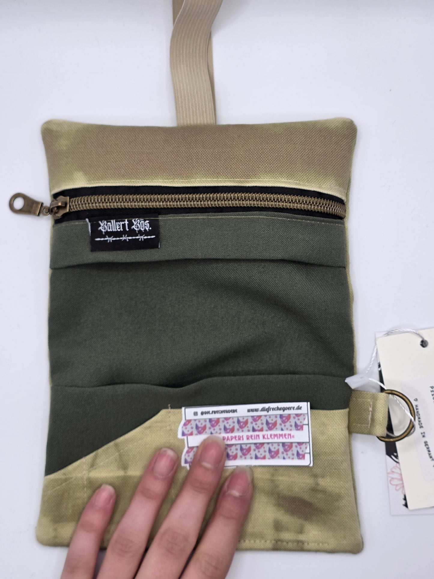 3.4 Tabacco pouch, Sun&Moon Tarot, salbei batik