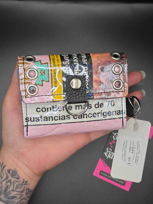W17.2 wallet - upcycled, points ✨️holo stars✨️