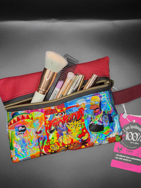 TB2.1 Trippy Zip Bag - upcycled, rot