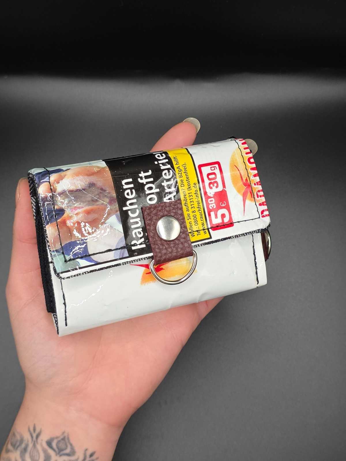 9.5 wallet, upcycled, b&amp;w cats