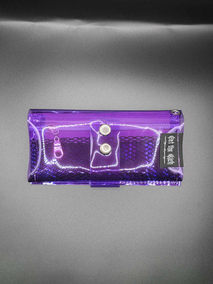 Vinyl Tabaktasche, Transparent, lila