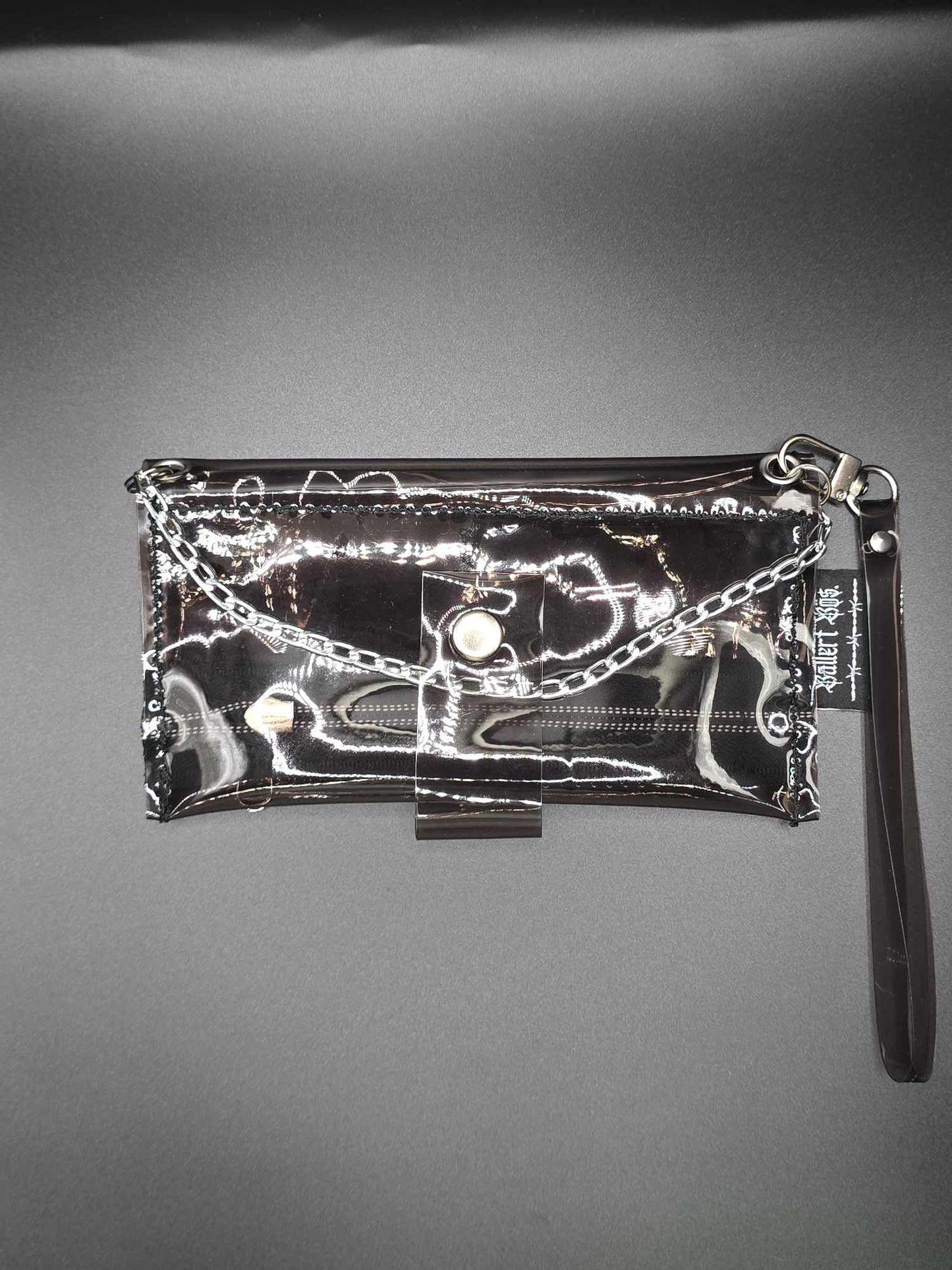 Vinyl Tabaktasche, Transparent, schwarz