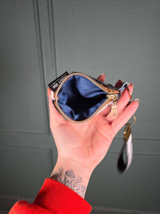 Emanuela Zip Wallet, Cow Denim, Upcycled