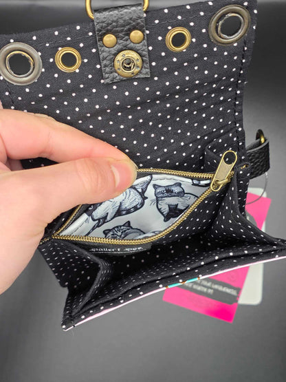 W16.5 wallet - upcycled, cats