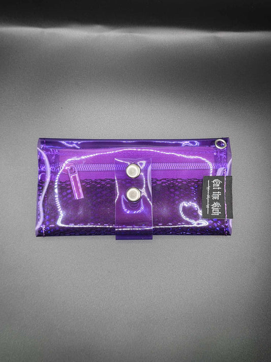 Vinyl Tabaktasche, Transparent, lila