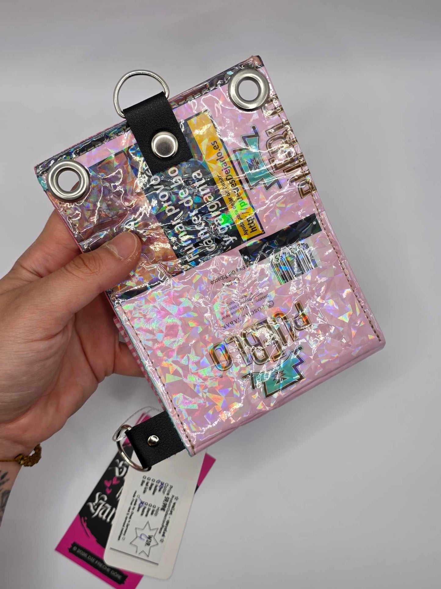 W19.4 wallet - upcycled ✨️holo broken glass✨️