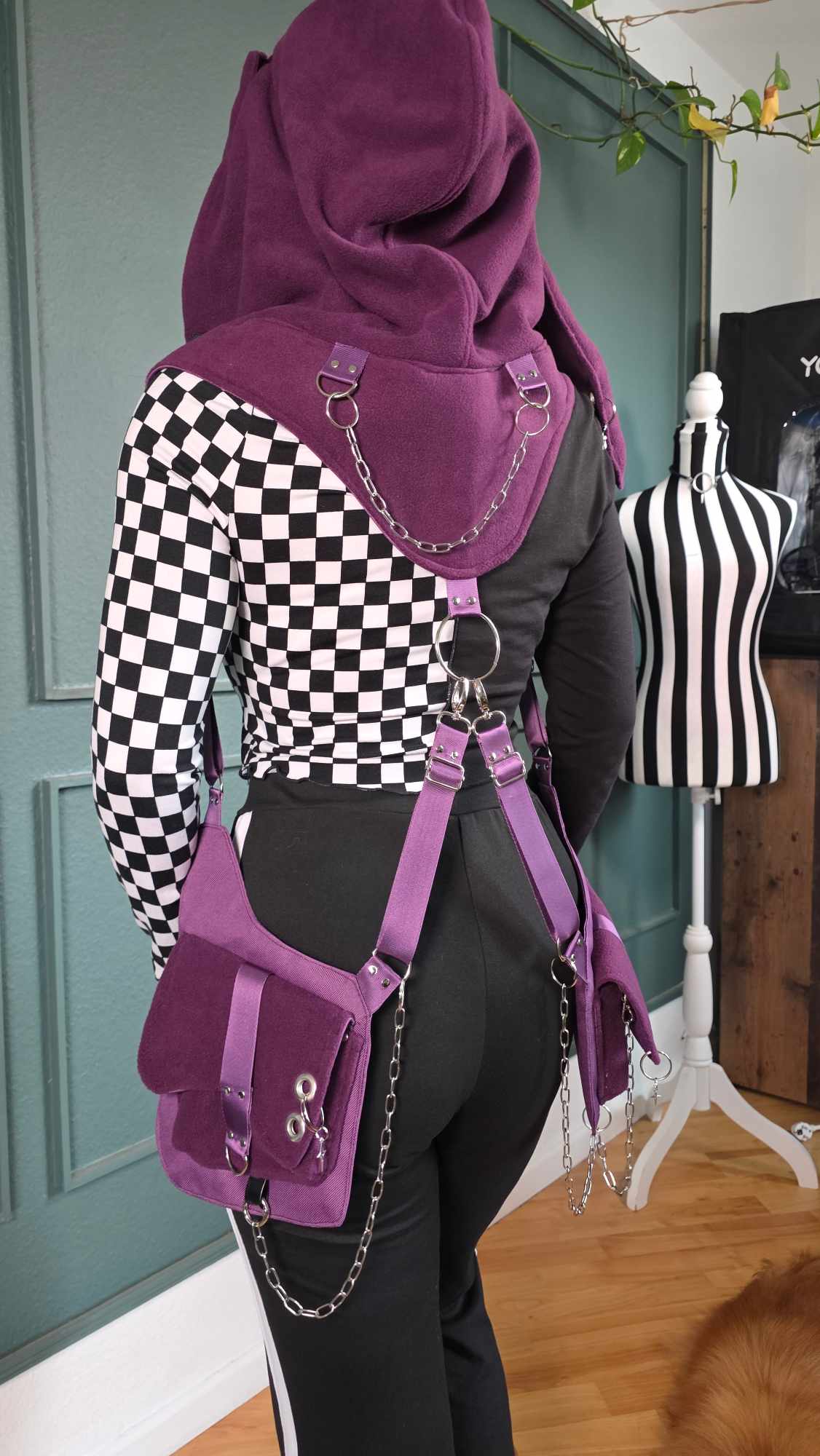AB1.1 Pierced Bunny Holster Bag, purple