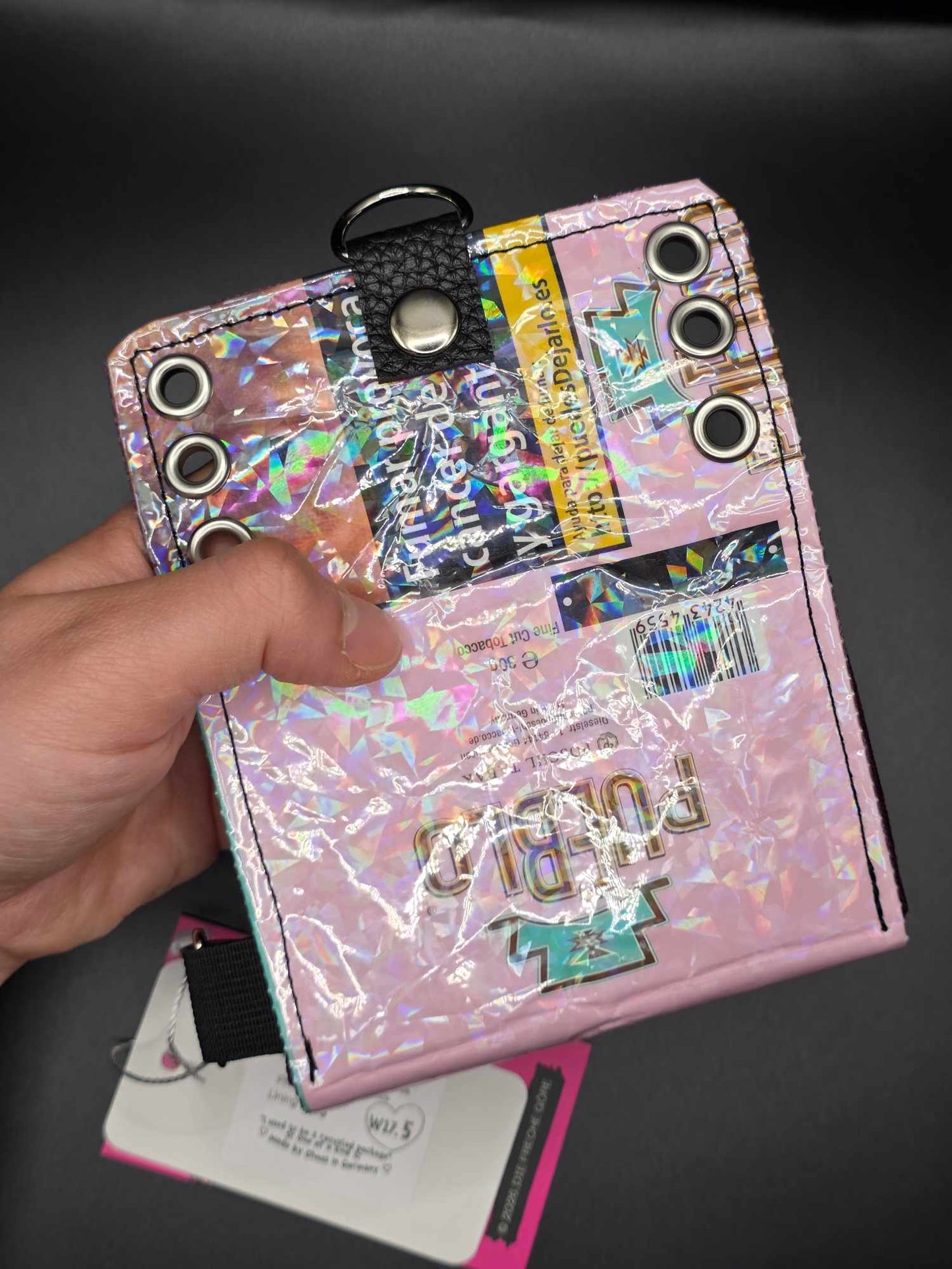 W17.5 wallet - upcycled, cats ✨️holo glass✨️