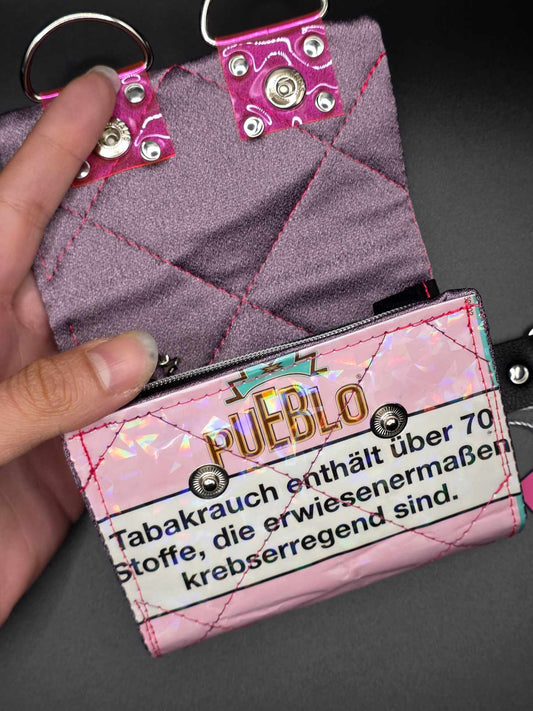 W22.6 Geldbeutel - upcycled, mit Kartenfächer ✨️holo✨️