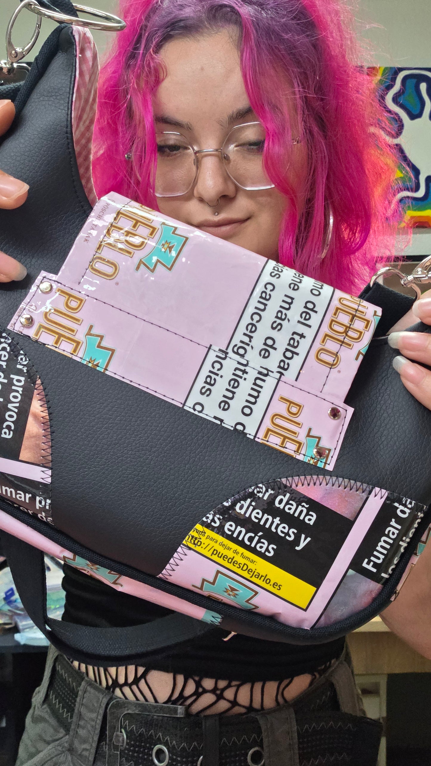 Tabak Handtasche, Version 2 - rosa