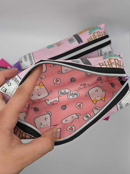 ✨️Holo✨️BB6.1-2 Boxy Bag Pencil Case - upcycled, rosa
